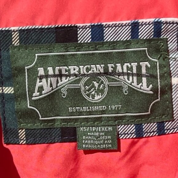 American Eagle NWOT Oversized Puffer Shacket Collared Lined Shirt Jacket Pink XS - Picture 6 of 12